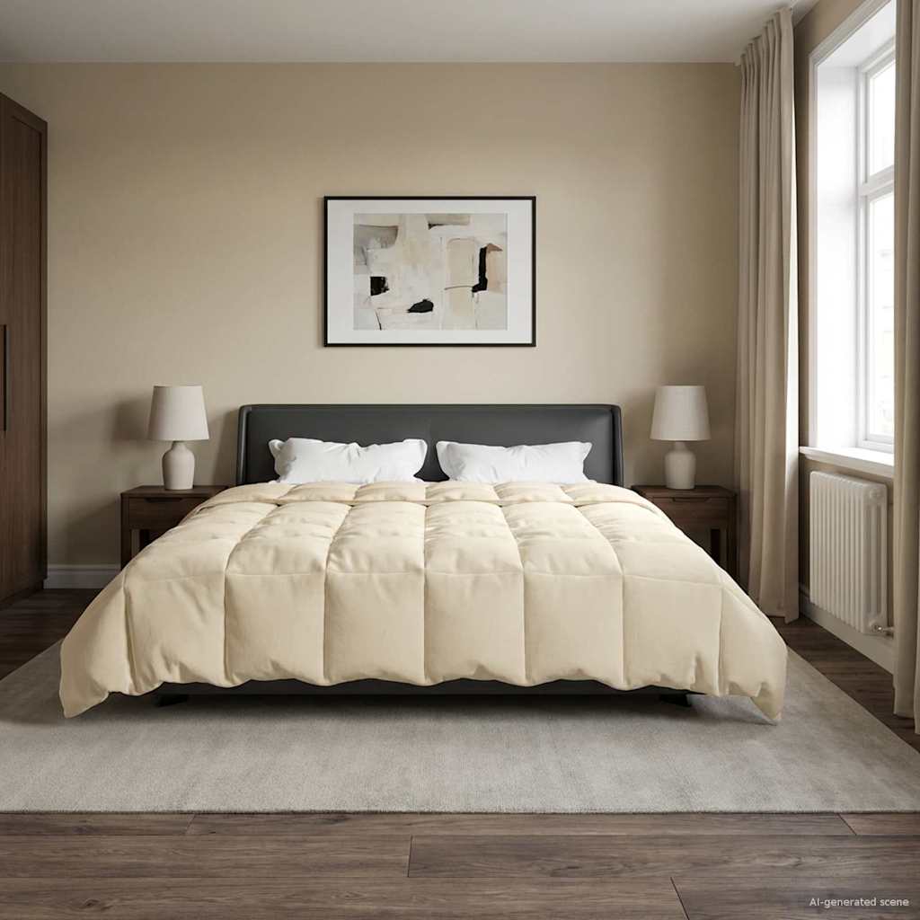 Winterbettdecke Gepolstert Anthrazit 240 x 260 cm Mikrofaser