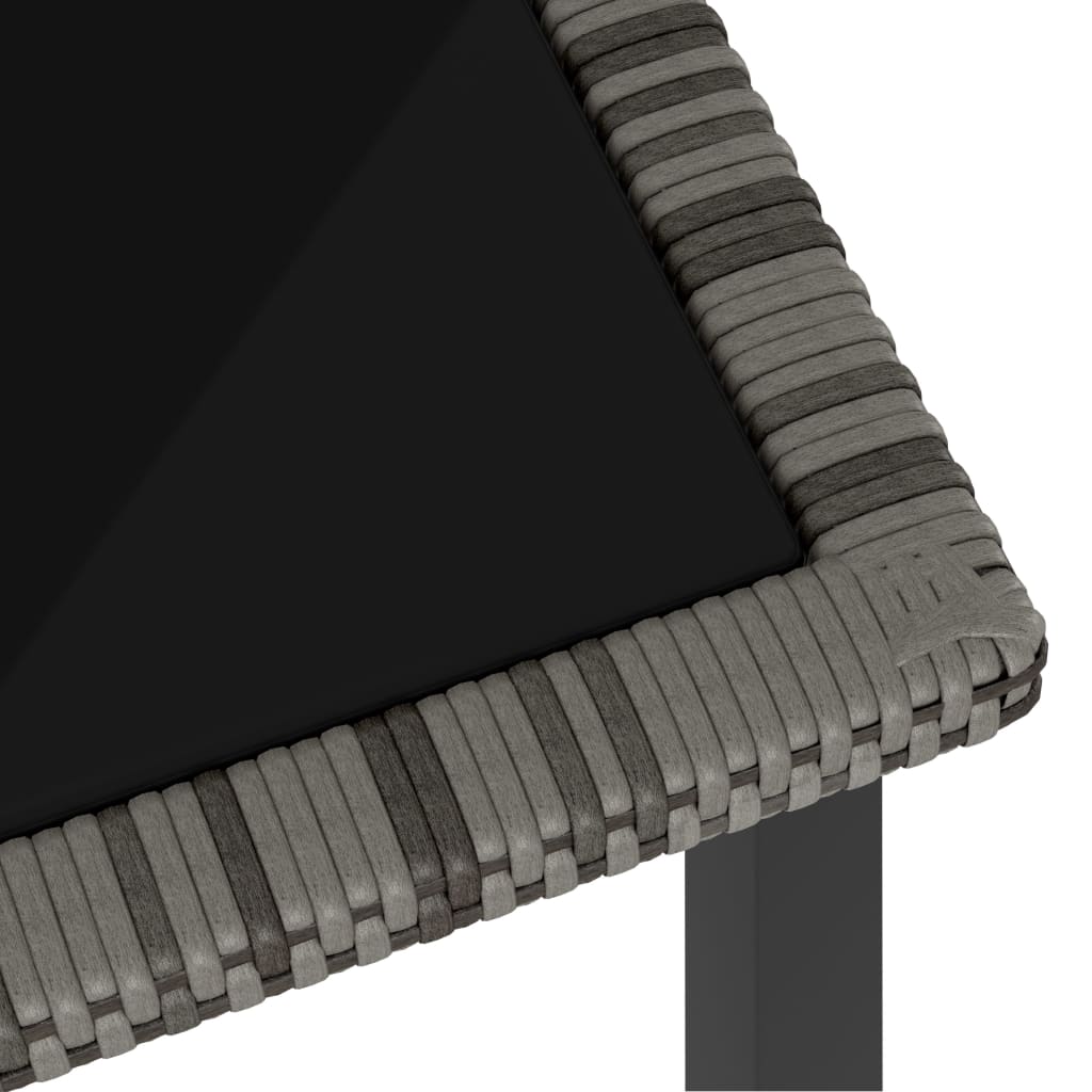 Garten-Esstisch Schwarz 140x70x73 cm Poly Rattan