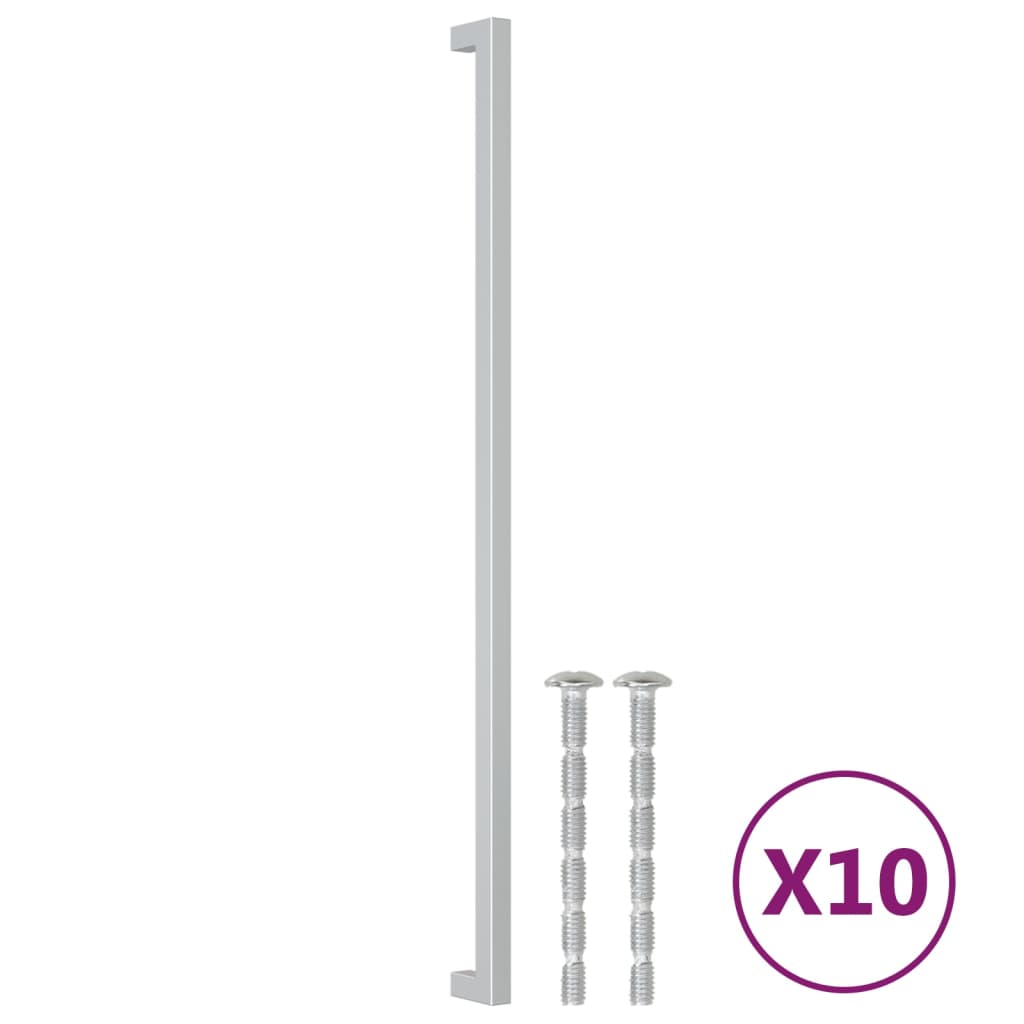 Möbelgriffe 10 Stk. Silbern 64 mm Edelstahl