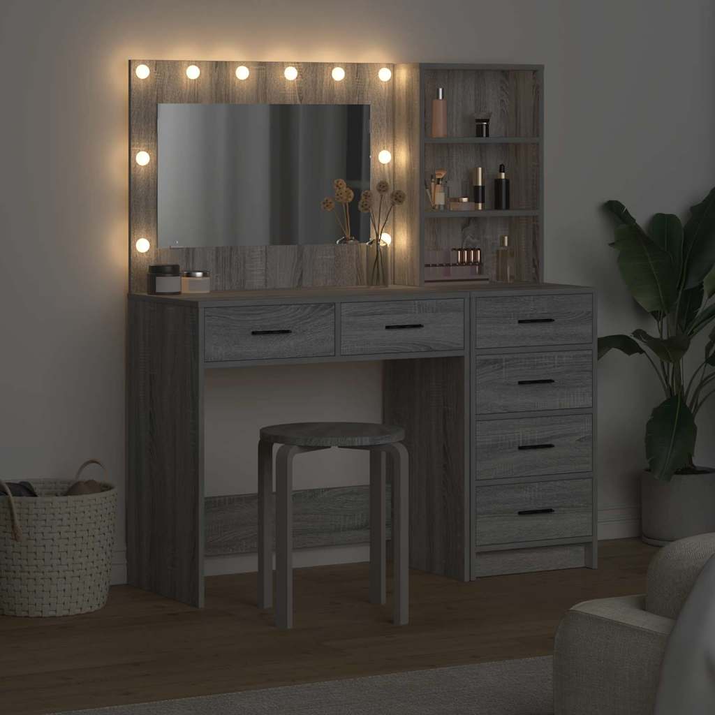 Schminktisch mit Regal Weiß 78,5 x 41 x 135 cm Holzwerkstoff