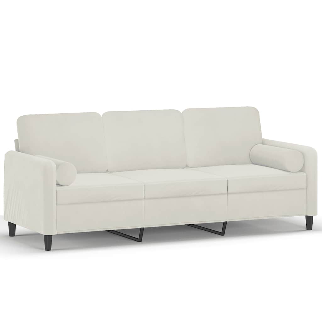 2-Sitzer-Sofa mit Zierkissen Dunkelgrün 120 cm Samt
