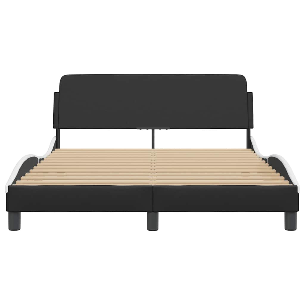 Bettgestell "Dover" Schwarz 80x200 cm Kunstleder