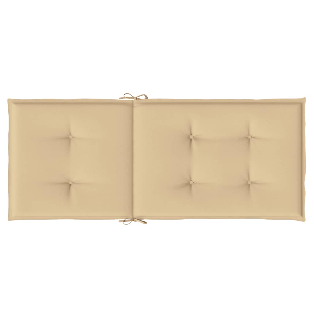 Hochlehner-Auflagen 2 Stk. Melange Anthrazit 120x50x7cm Stoff