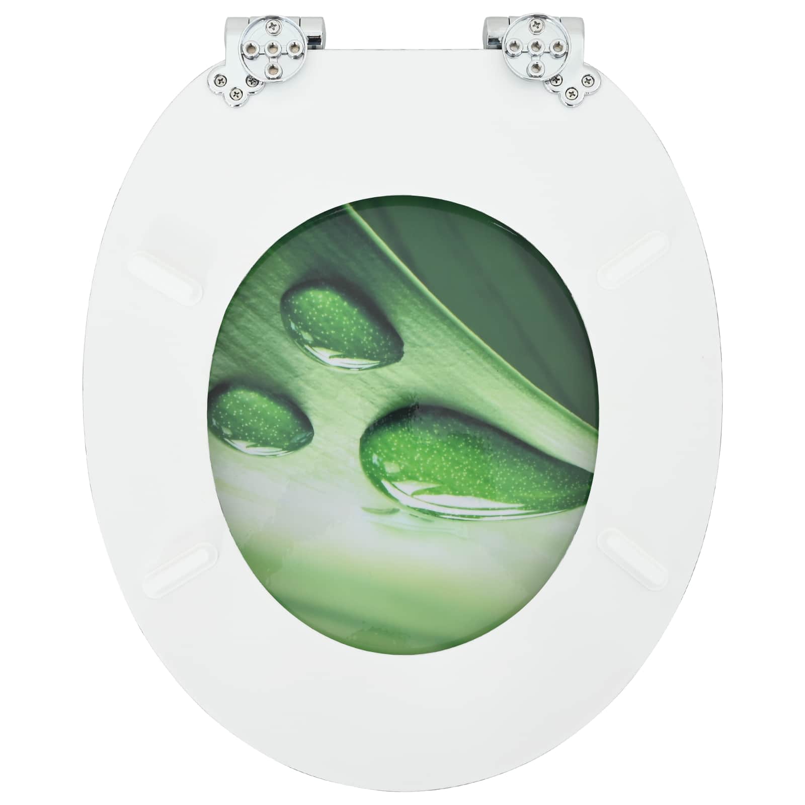 Toilettensitz MDF Deckel Schlichtes Design Weiß