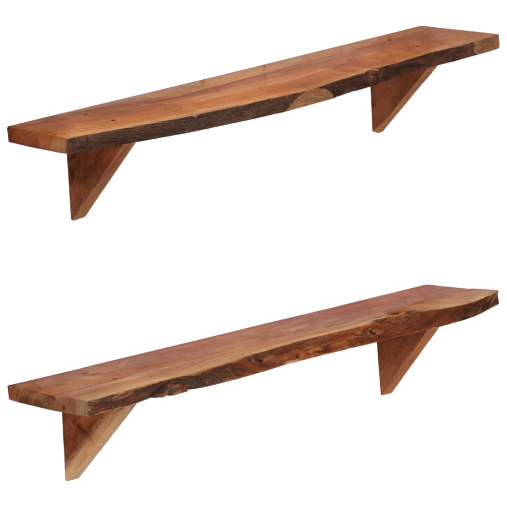 Wandregale 2 Stk. 110x20x18 cm Massivholz Akazie