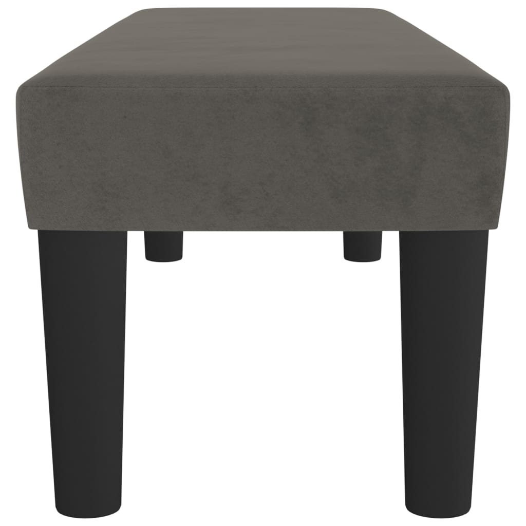 Sitzbank Hellgrau 70x30x30 cm Samt