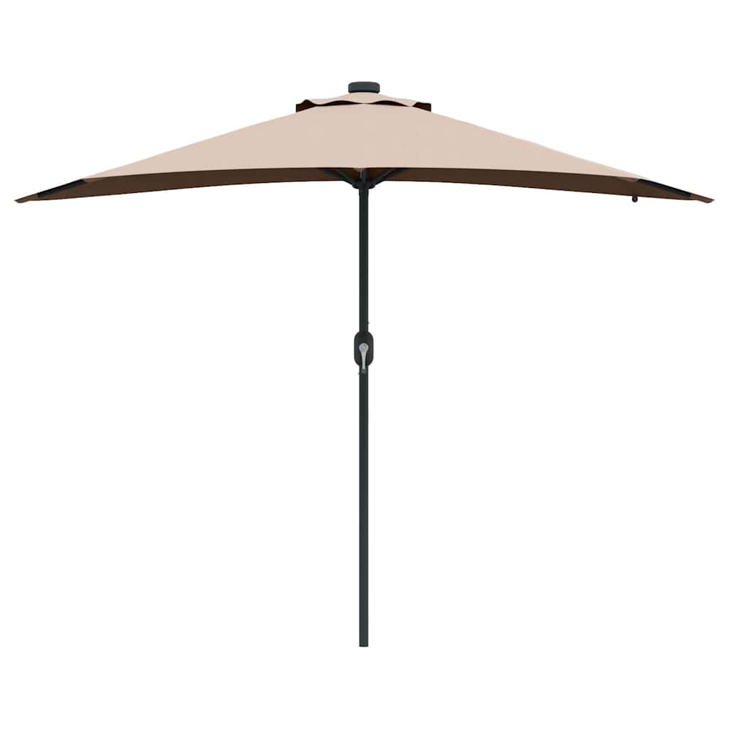 Garten-Sonnenschirm Sand 294 x 150 x 223 cm Polyester und Stahl