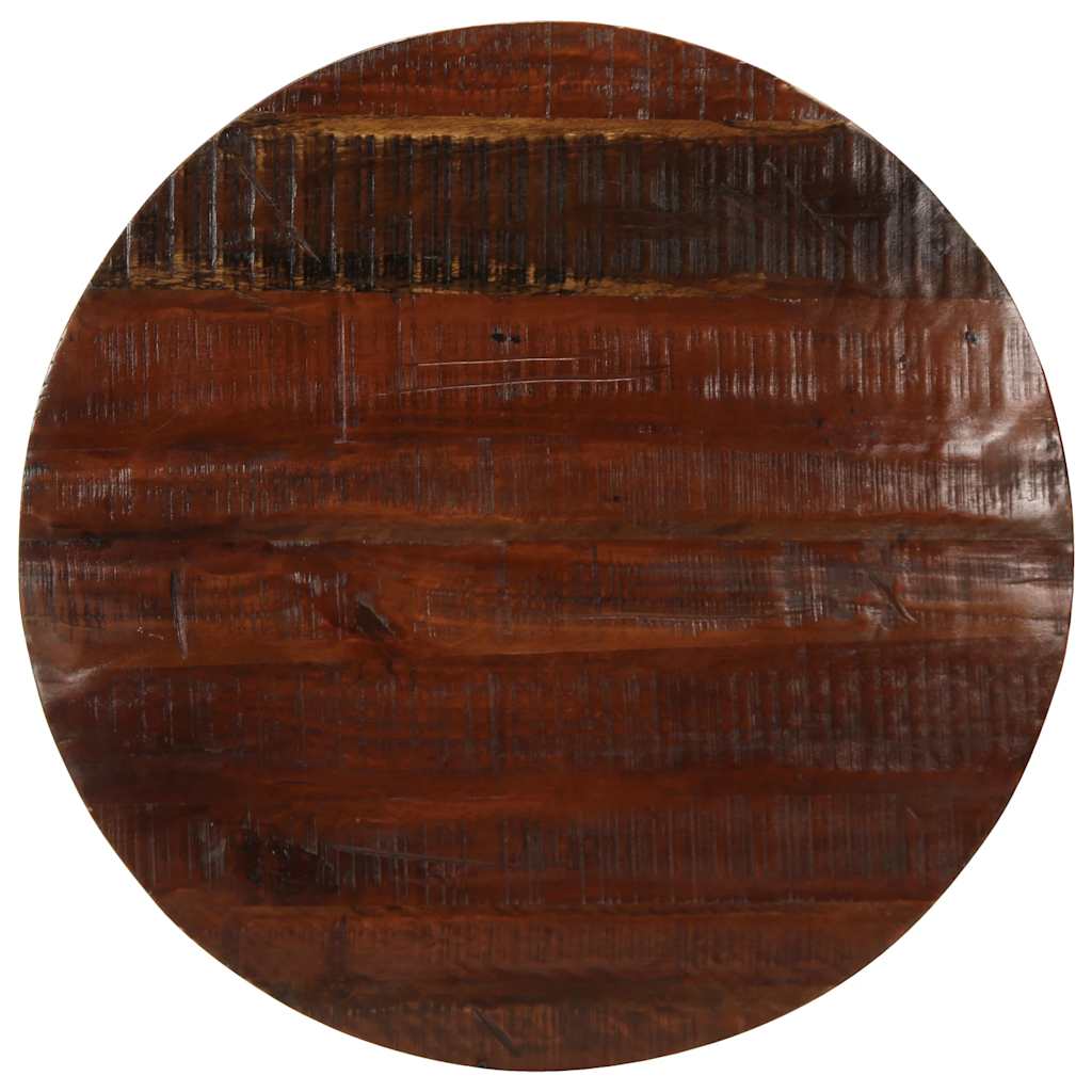 Tischplatte Ø 40x2,5 cm Rund Raues Massives Mangoholz