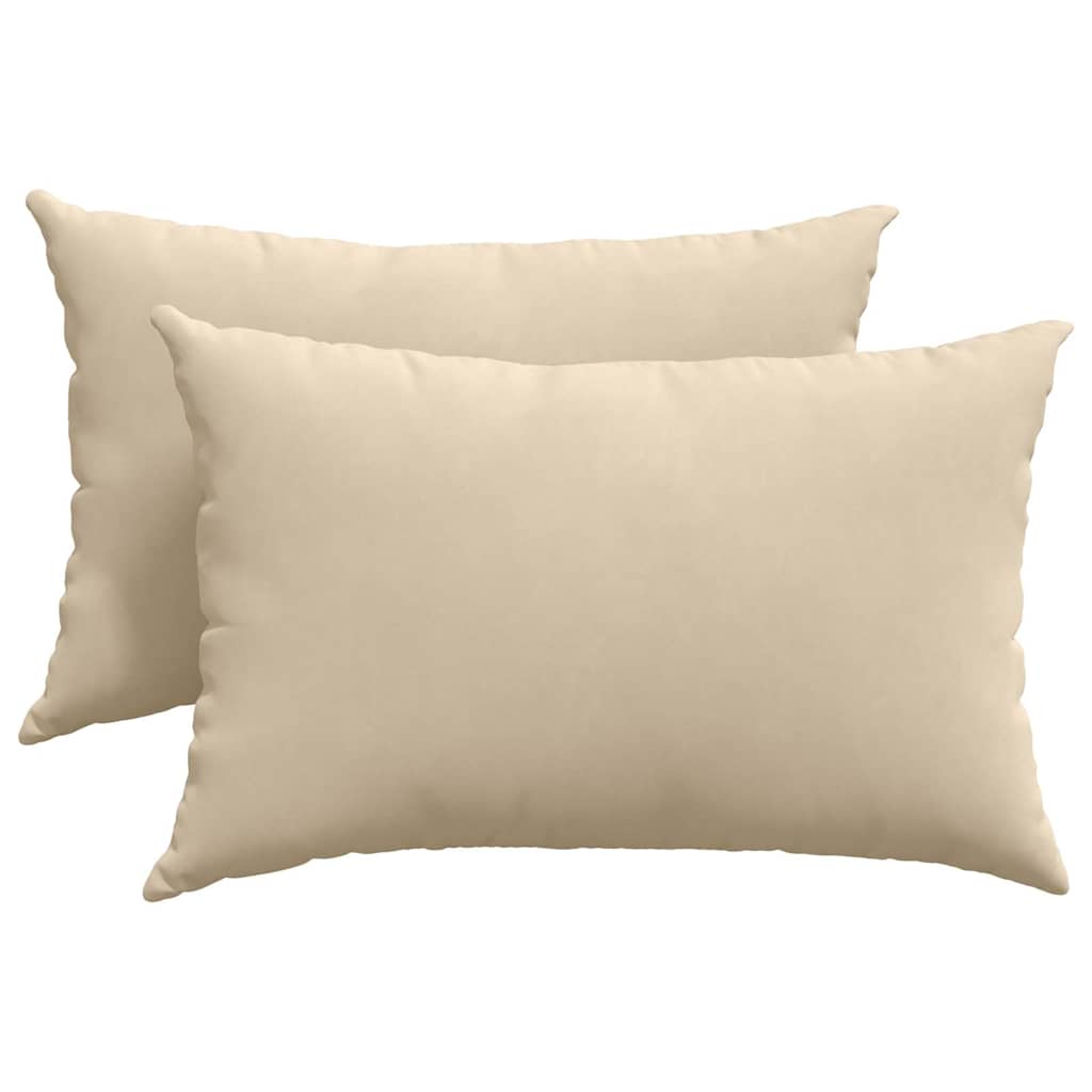 Sofakissen 2 Stück Taupe 50 x 30 cm Stoff