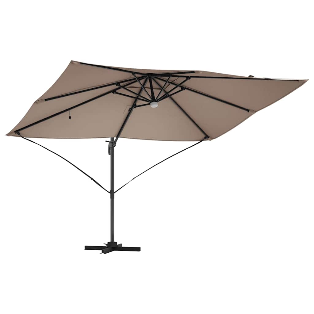 Sonnenschirm Sand 351 x 250 x 253 cm Polyester und Aluminium