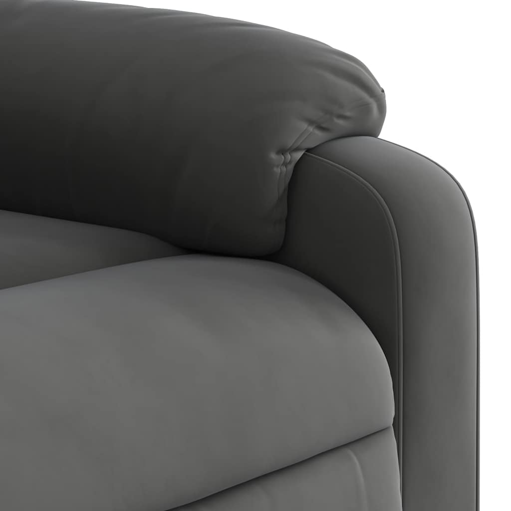 Massagesessel mit Liegefunktion, braun, Mikrofaserstoff