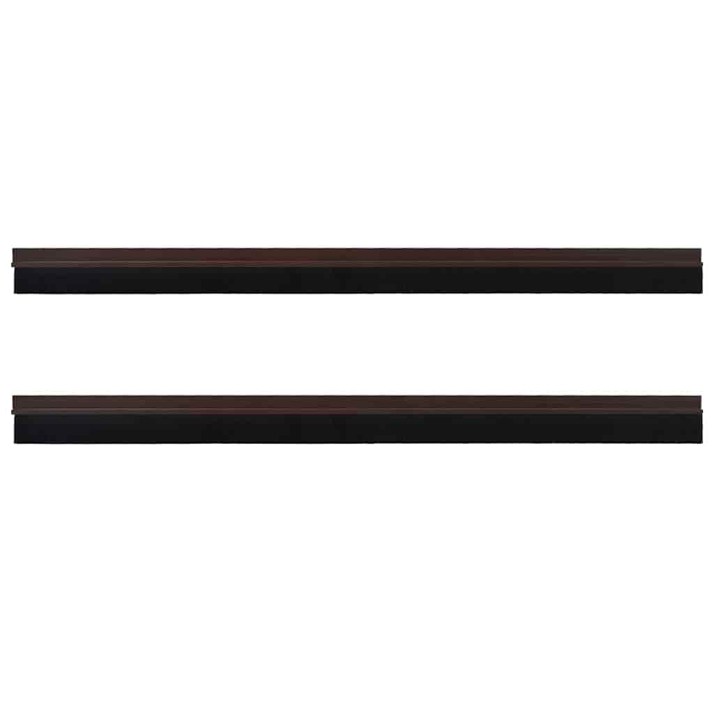 Selbstklebende Türbürstendichtungen 2 pcs Braun 100 cm
