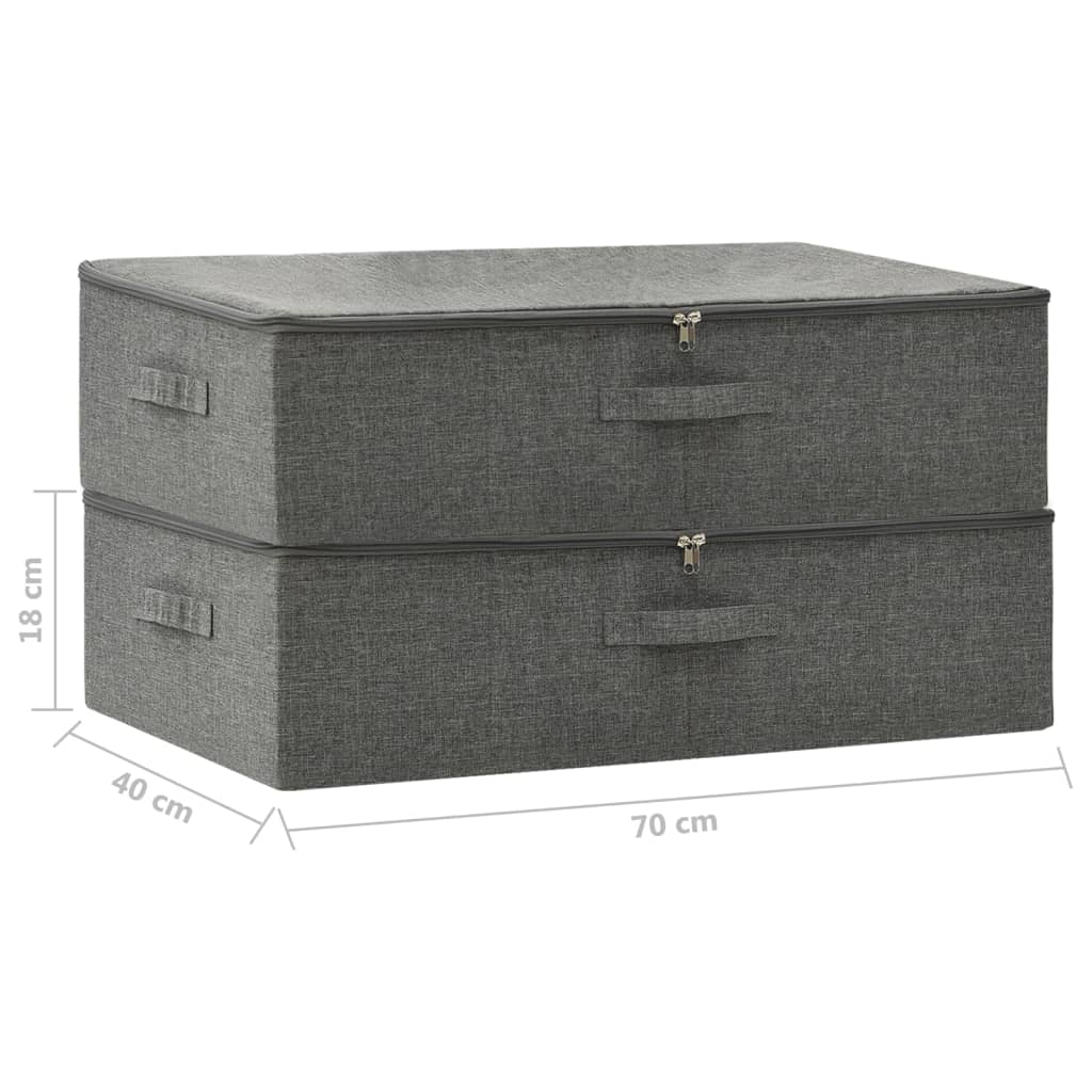 Aufbewahrungsbox Stoff 70x40x18 cm Anthrazit