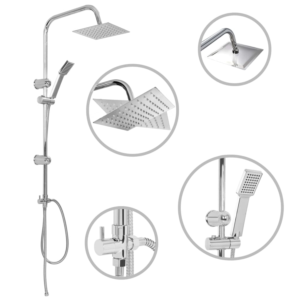 Duschsystem Silber 47 x 20 x 95 cm Edelstahl
