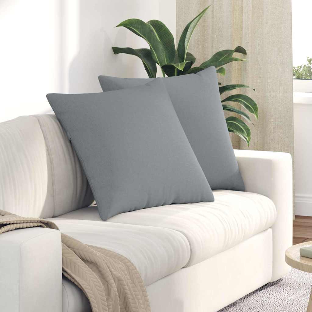 Sofakissen 2 pcs Hellgrau 50 x 30 cm Stoff