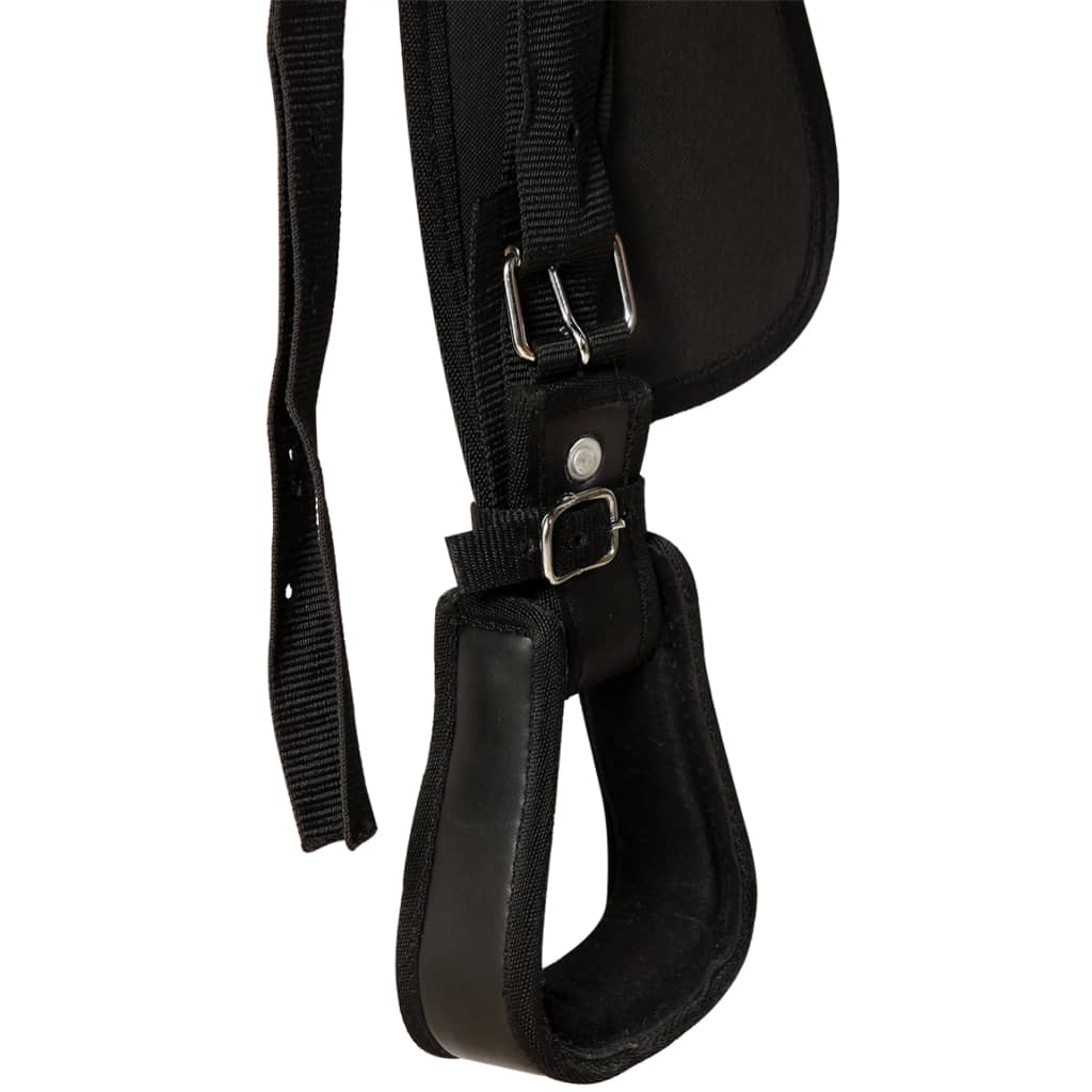 Western-Sattel, Halfter & Brustblatt Echtleder 15" Braun