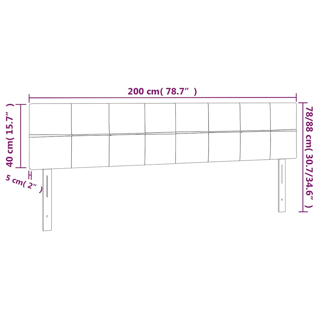 Kopfteil Hellgrau 80x5x118/128 cm Samt