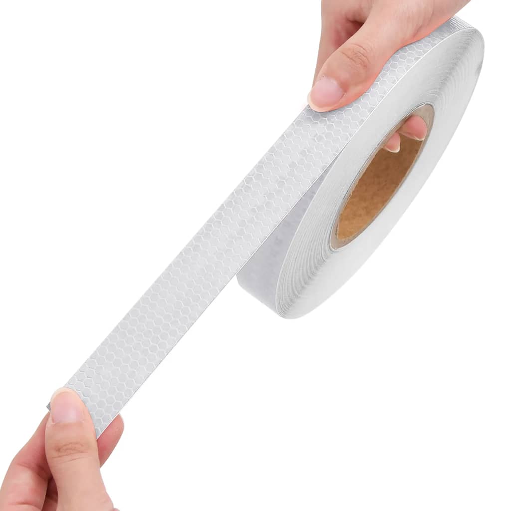 Reflektorband Weiß 2,5 cmx20 m PVC