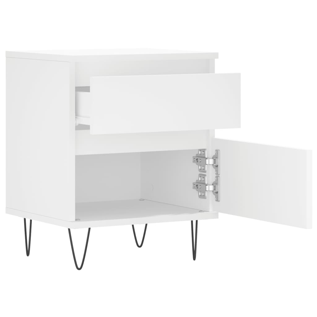 Bettschrank Schwarz Eichen-Optik 40 x 35 x 50 cm Holzwerkstoff