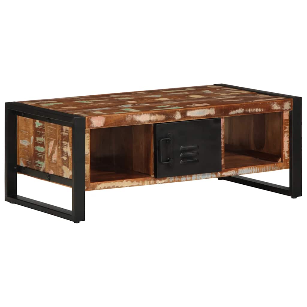 Couchtisch 90x50x36 cm Raues Massivholz Mango