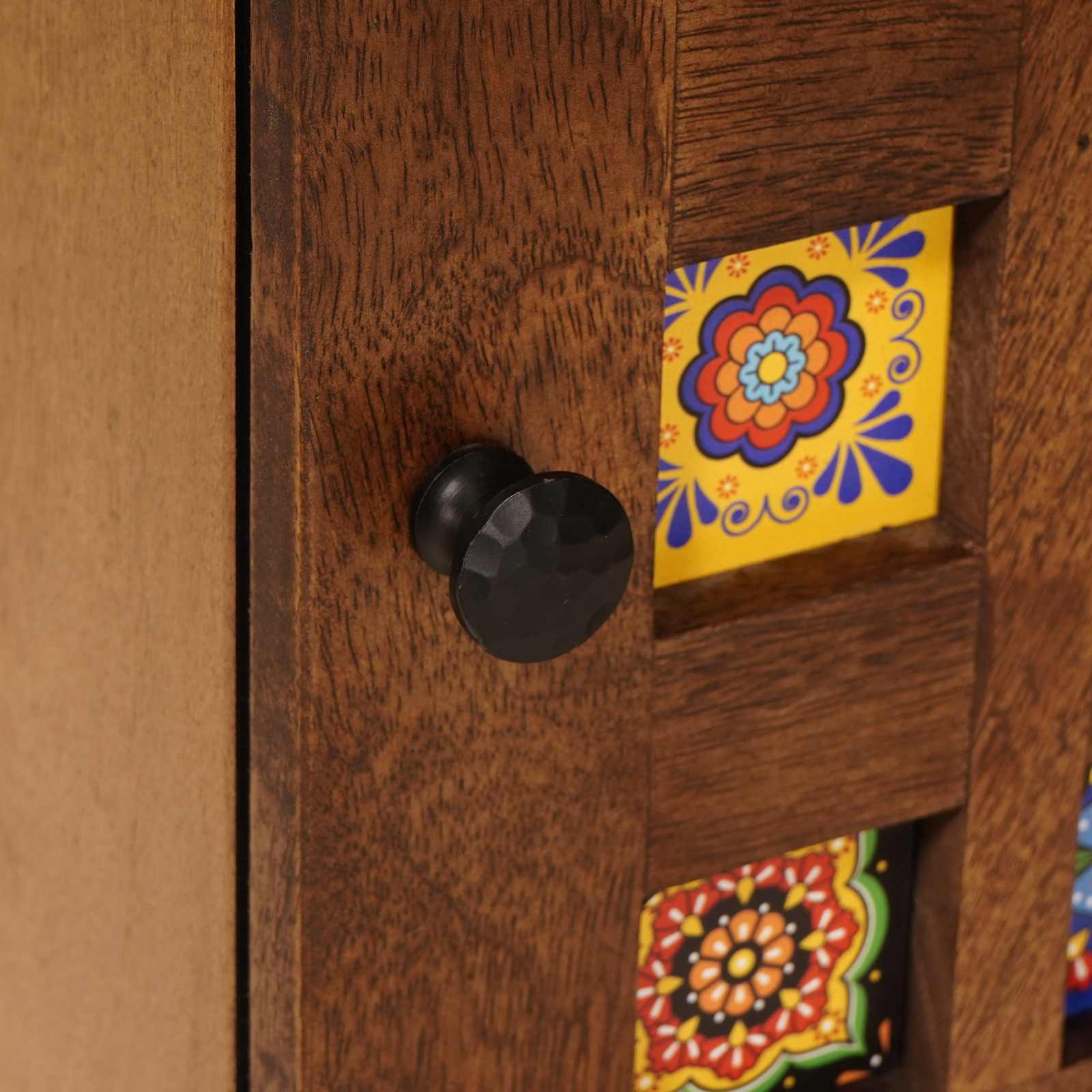 Nachttisch Braun 40 x 33 x 46 cm Massivholz Mango