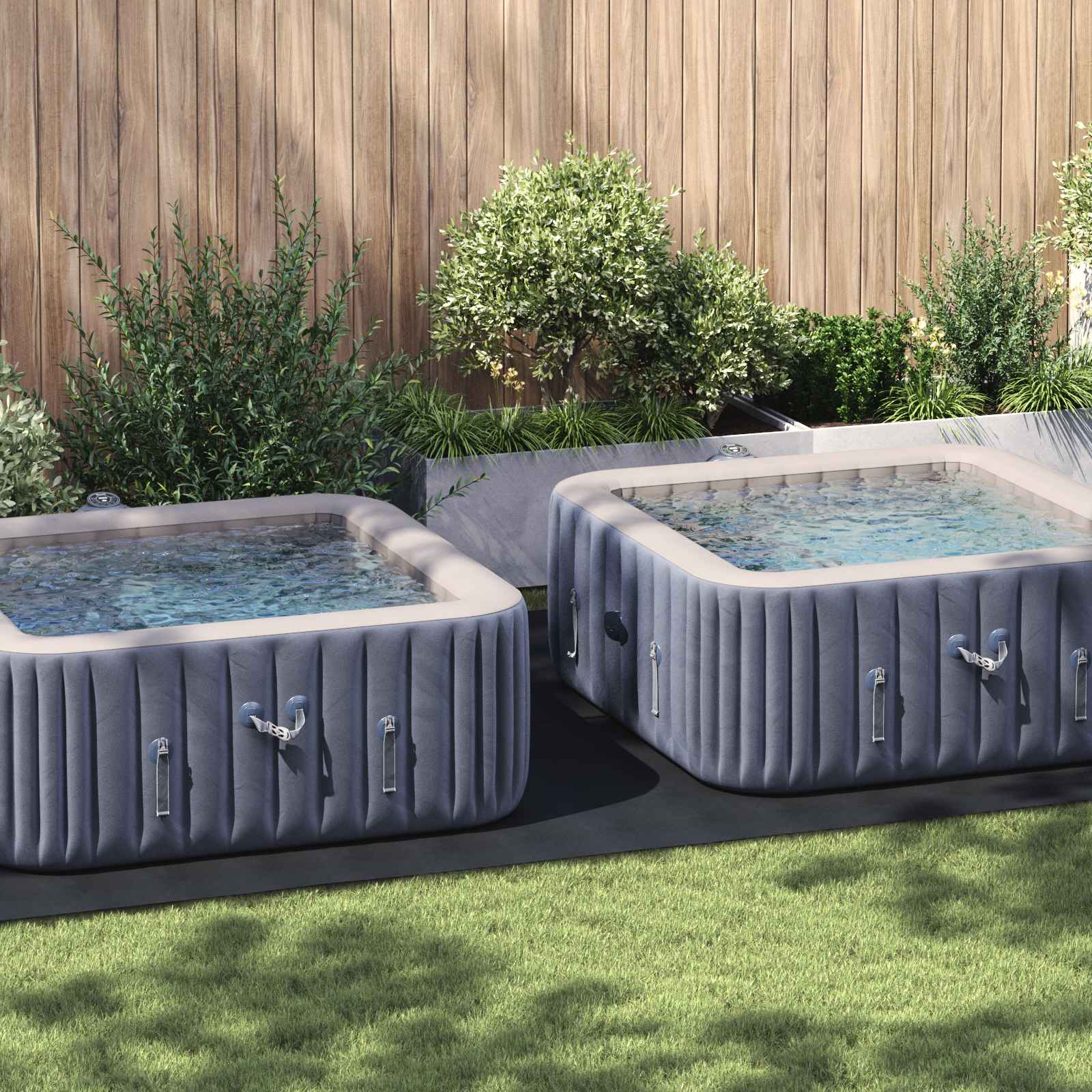 Bodenfolie für Pools Schwarz 300 x 220 x 0,1 cm Vliesstoff