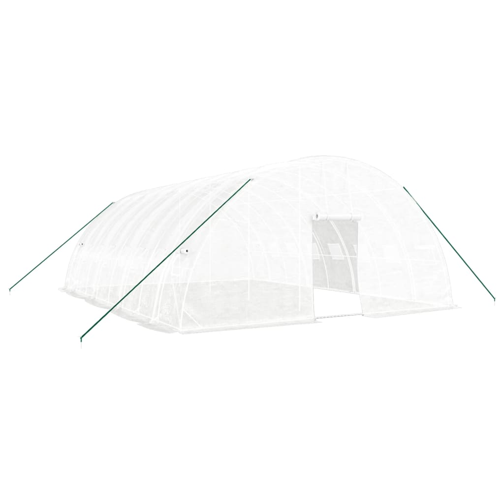 Gewächshaus mit Stahlrahmen Grün 24 m² 6x4x2,85 m
