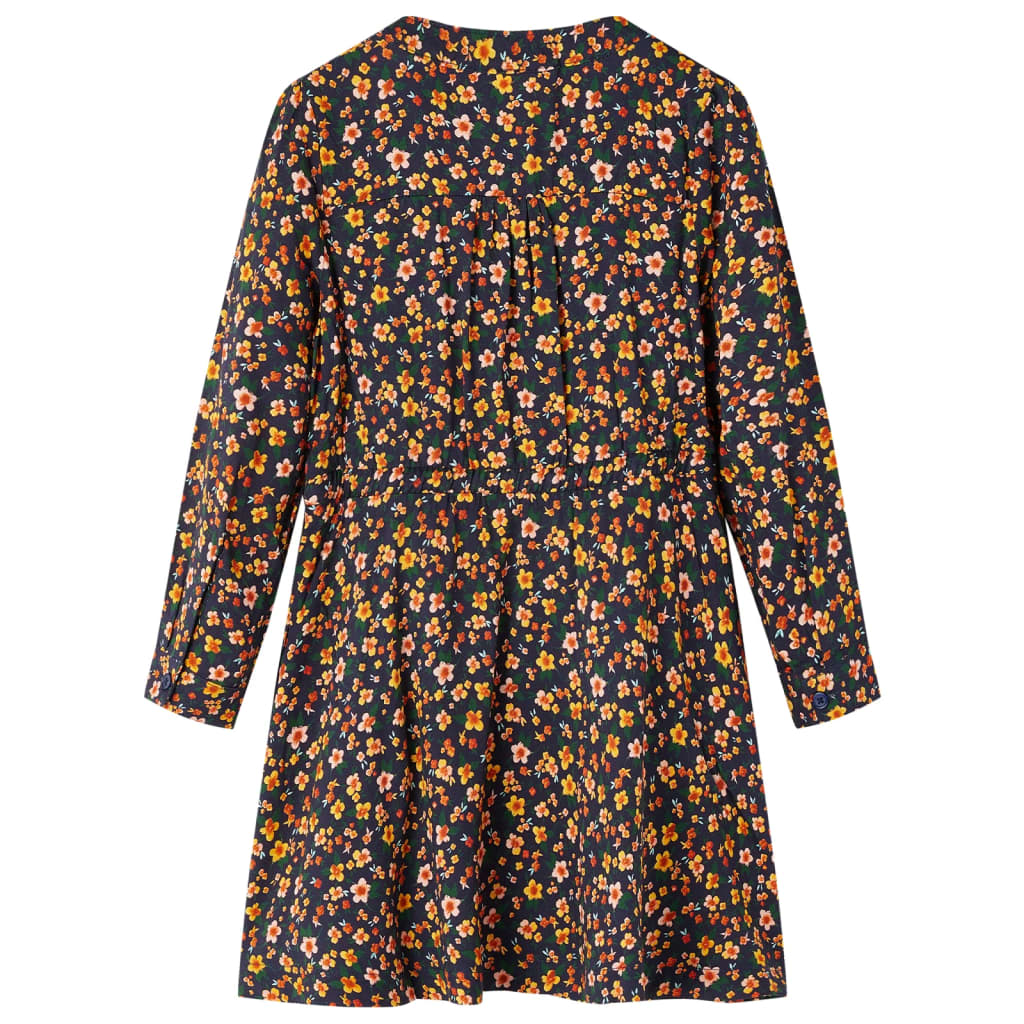Kinderkleid mit Langen Ärmeln Marineblau 92
