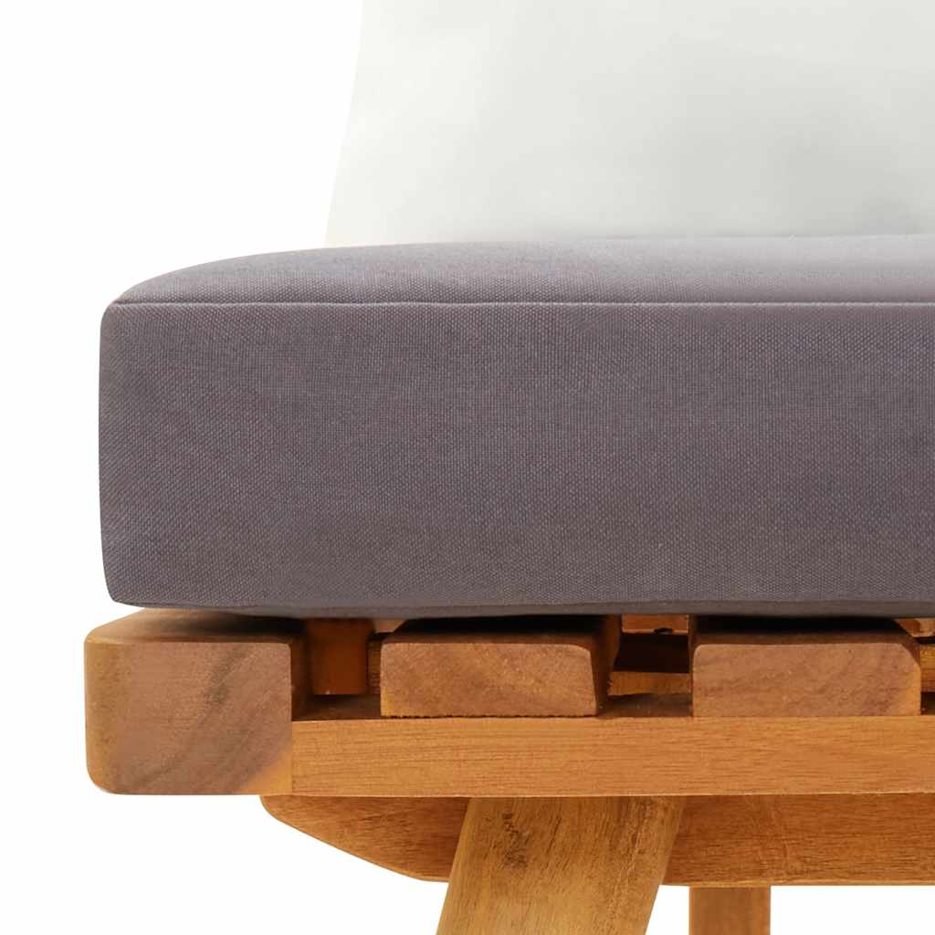 2-Sitzer-Gartensofa mit Kissen Massivholz Akazie
