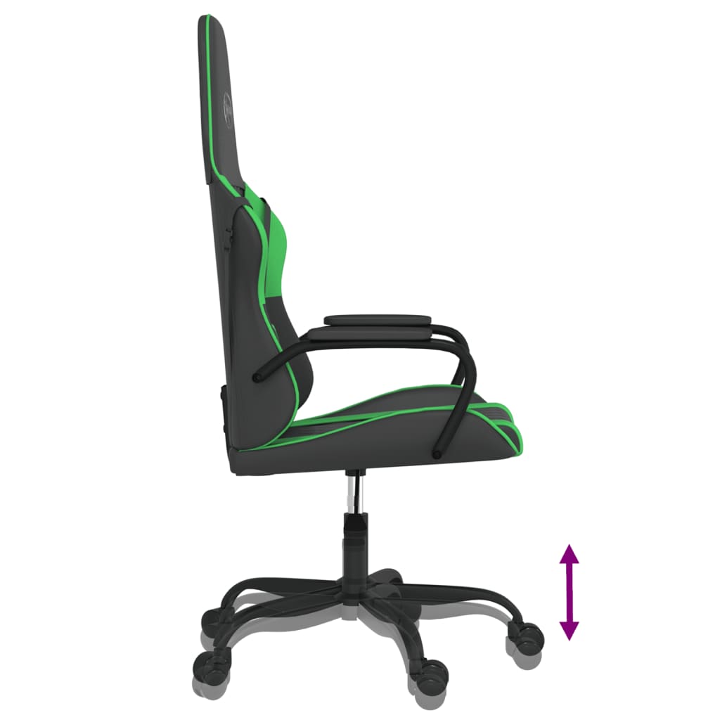 Gaming-Stuhl mit Massagefunktion Schwarz und Blau Kunstleder