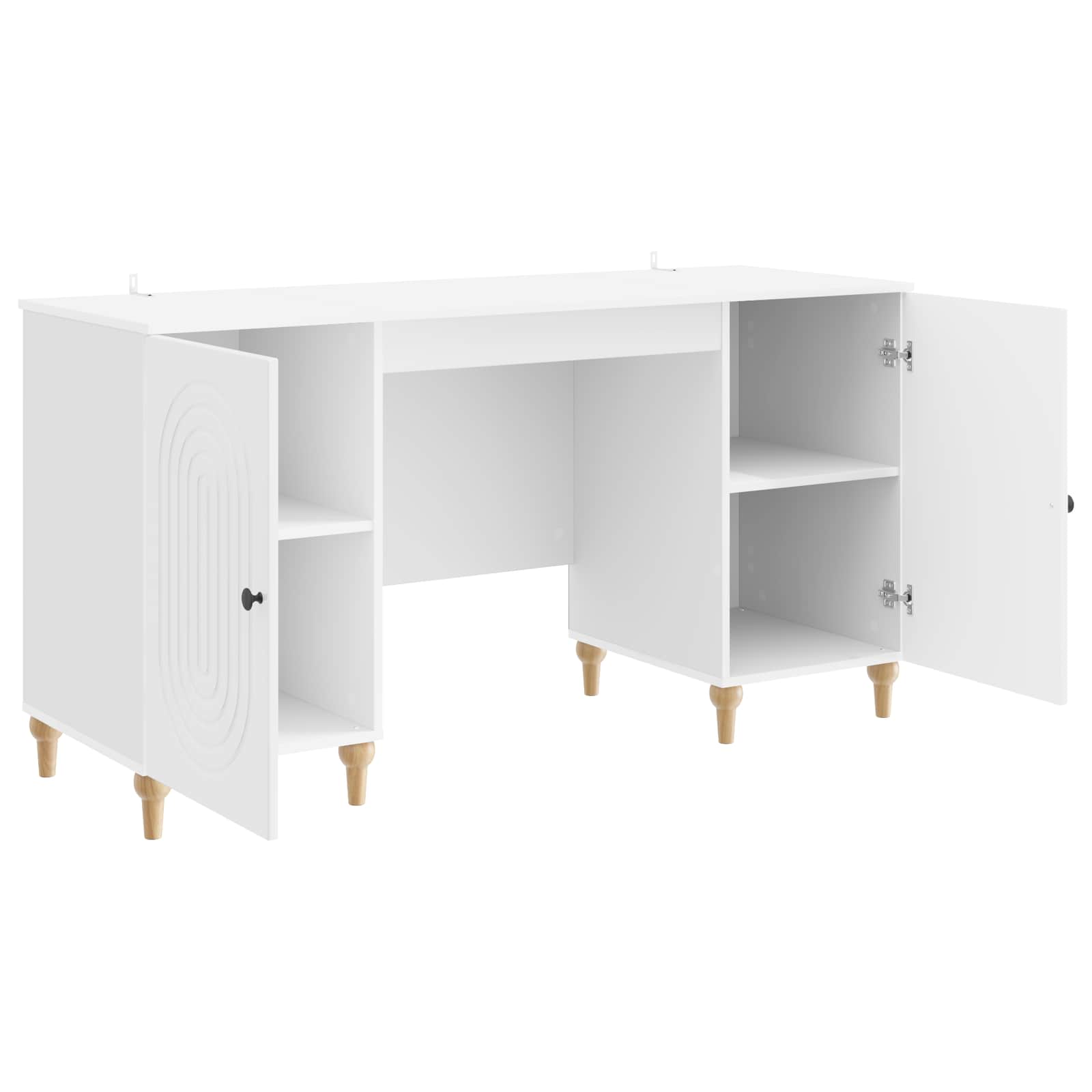 Schreibtisch mit Regal Schwarz 142,5 x 50 x 75 cm Holzwerkstoff