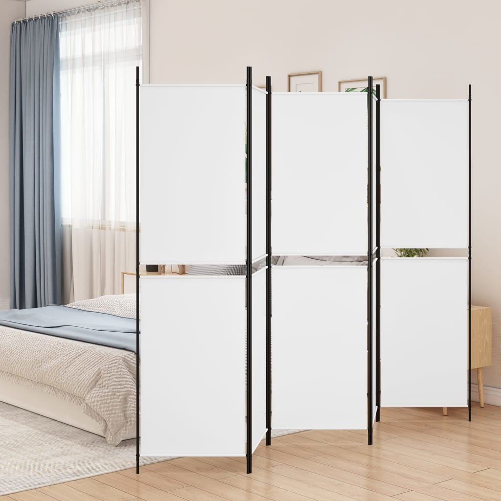 3-teiliger Raumteiler Beige 150 x 180 cm Stoff