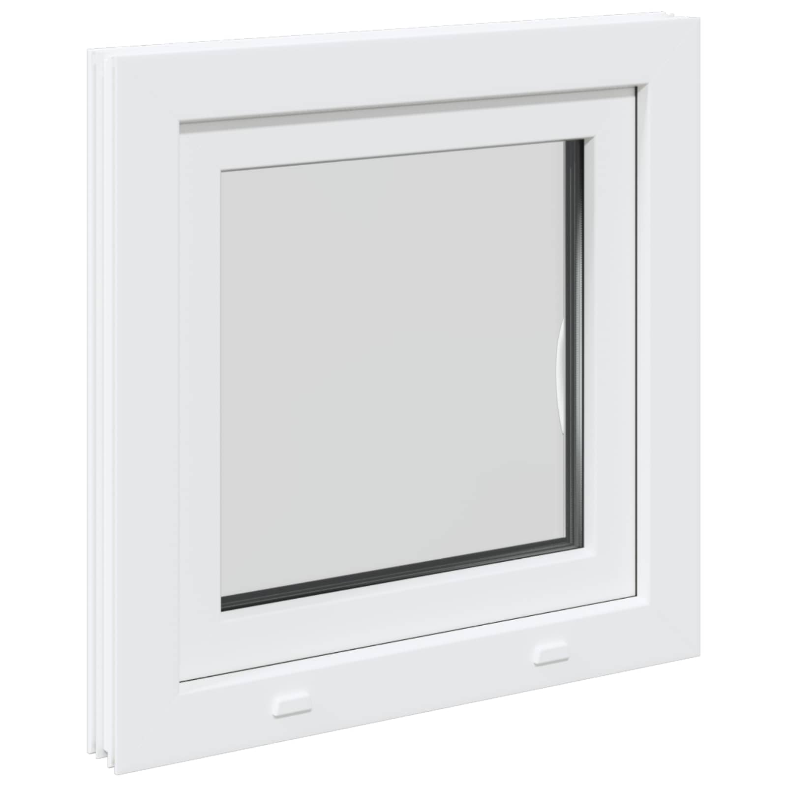 Kellerfenster RISOR 50 x 50 cm PVC und Glas Weiß