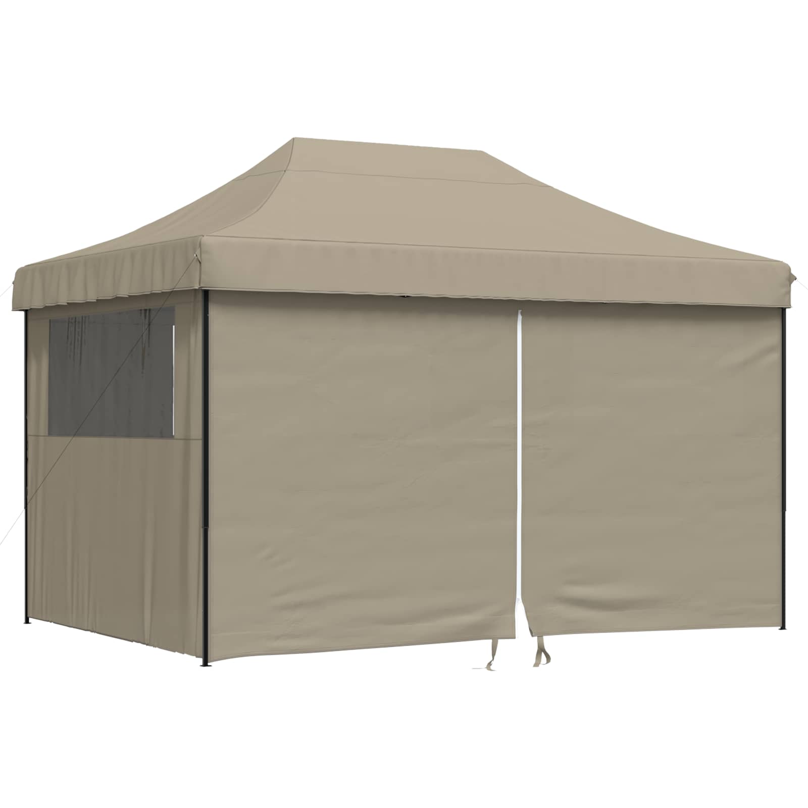 Partyzelt Faltbar Pop-Up Beige 410x279x315 cm