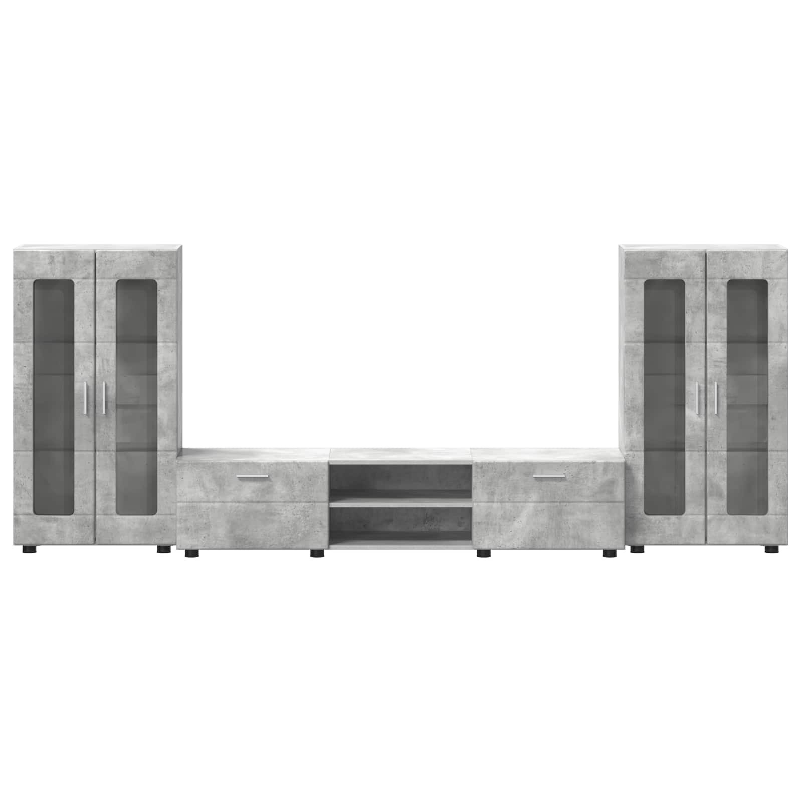 Highboard mit Regal FLORIN Weiß 60 x 35 x 182 cm Holzwerkstoff