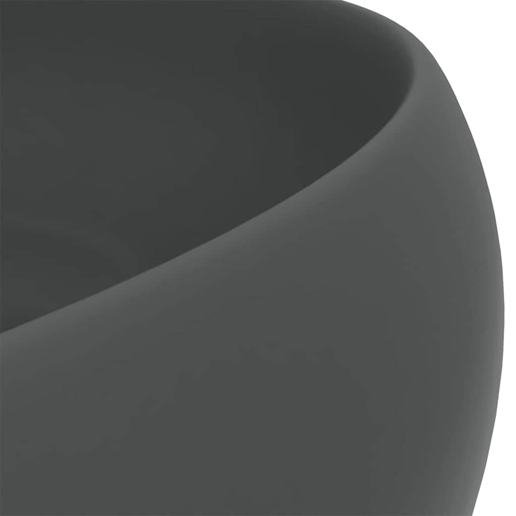Luxuriöses Waschbecken Rund Matt Weiß 40x15 cm Keramik