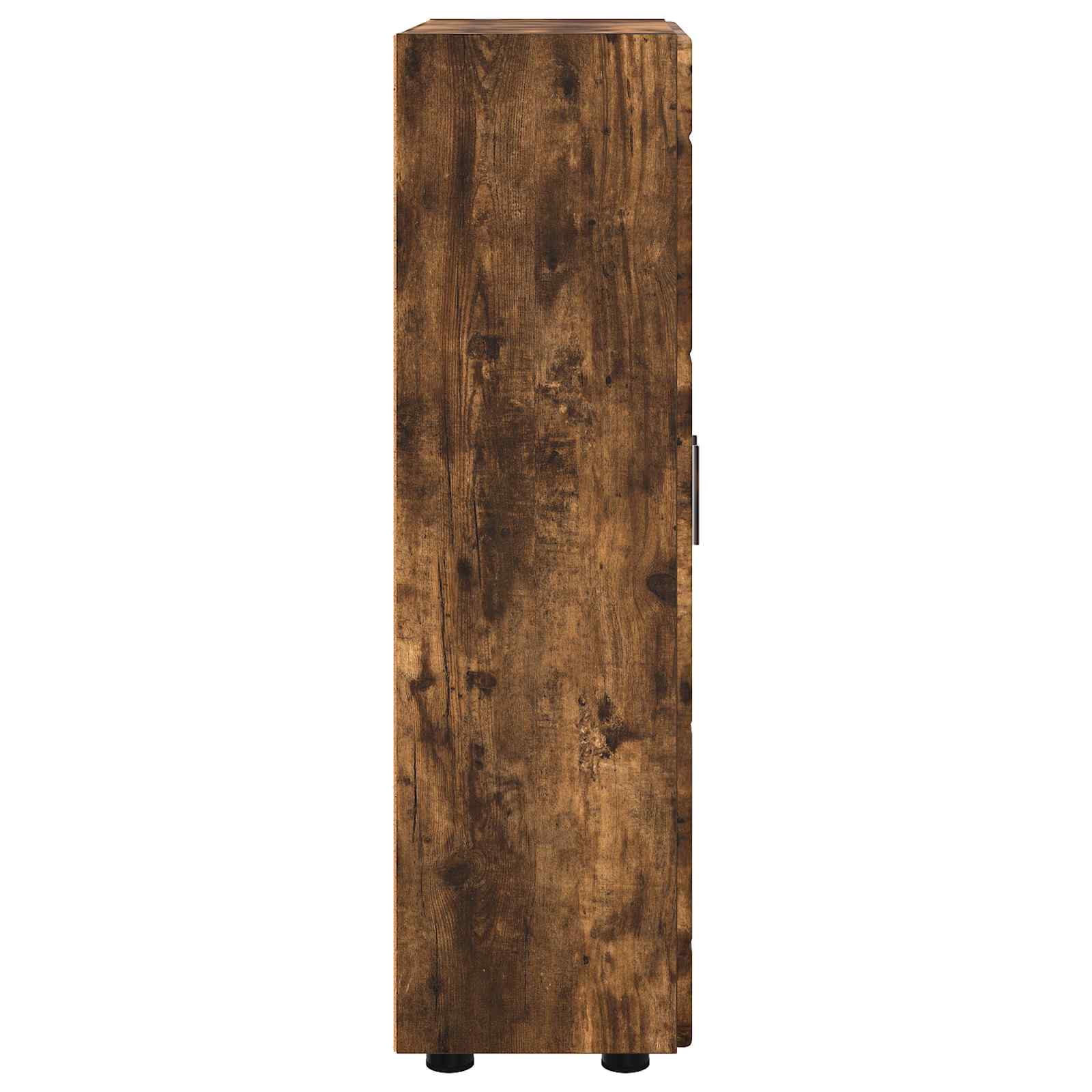 Highboard mit Regal FLORIN Weiß 60 x 35 x 182 cm Holzwerkstoff