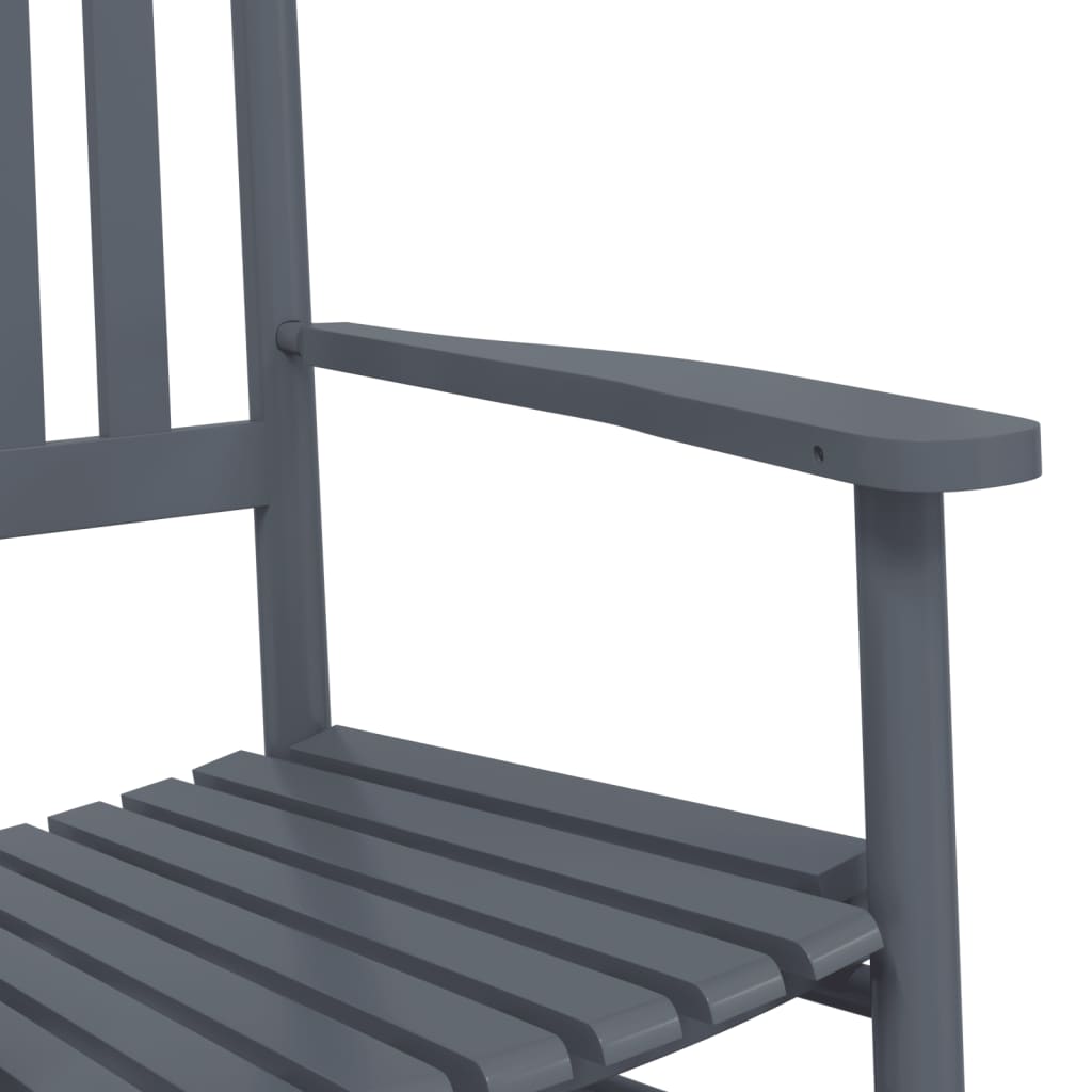 Schaukelstühle mit Gebogenen Sitzen 2 Stk. Schwarz Pappelholz