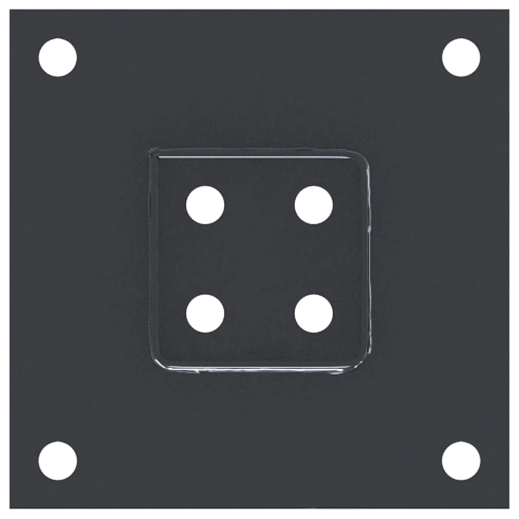 Pfostenträger Quadratisch 4Stk. Silber 46x46mm Verzinkter Stahl