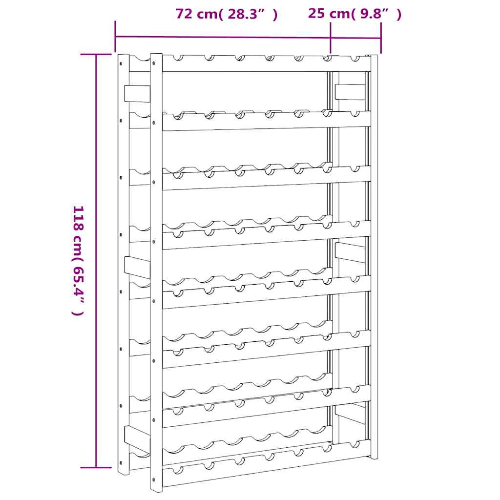 Weinregal für 12 Flaschen Kiefernholz