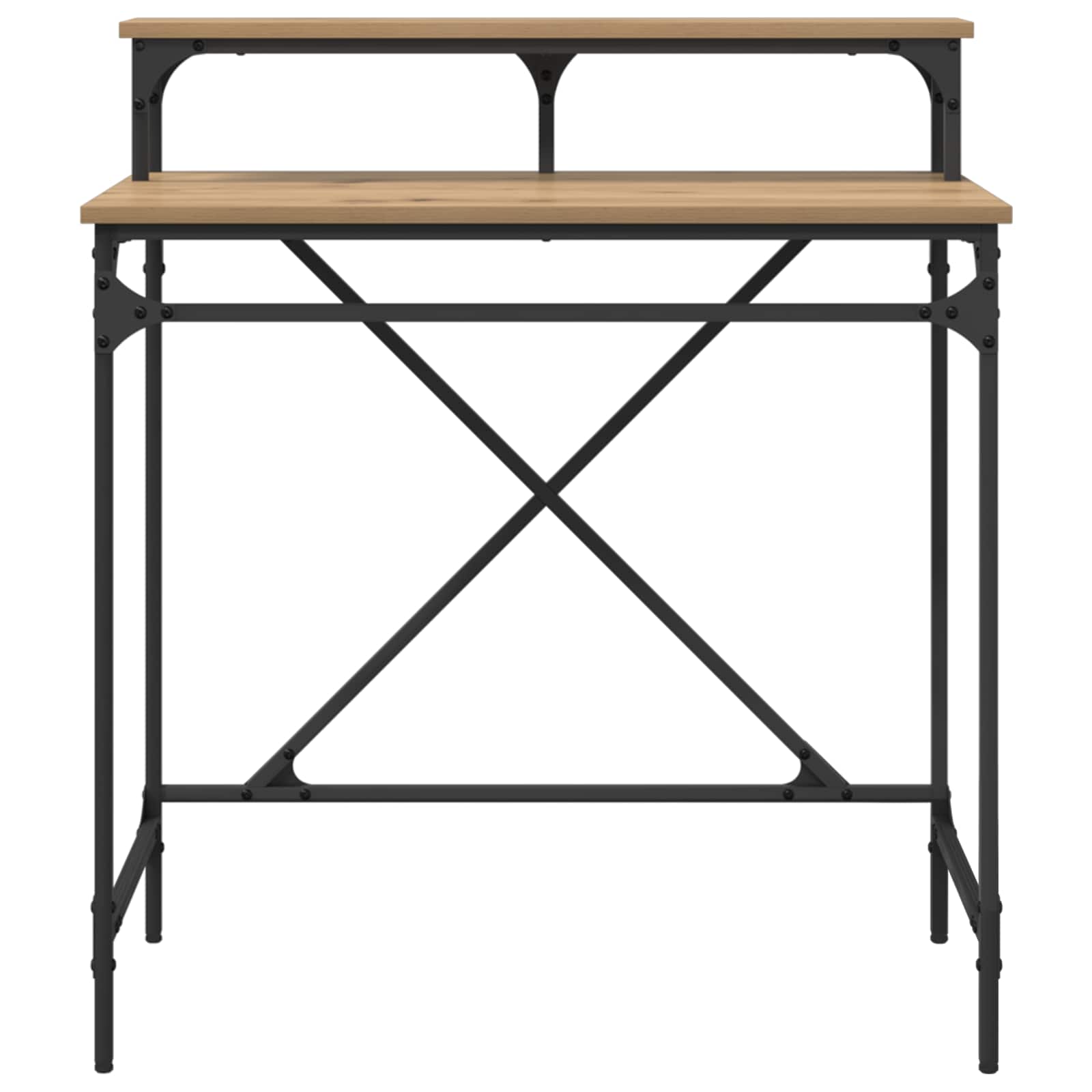 Schreibtisch Sonoma-Eiche 100x50x90 cm Holzwerkstoff und Eisen