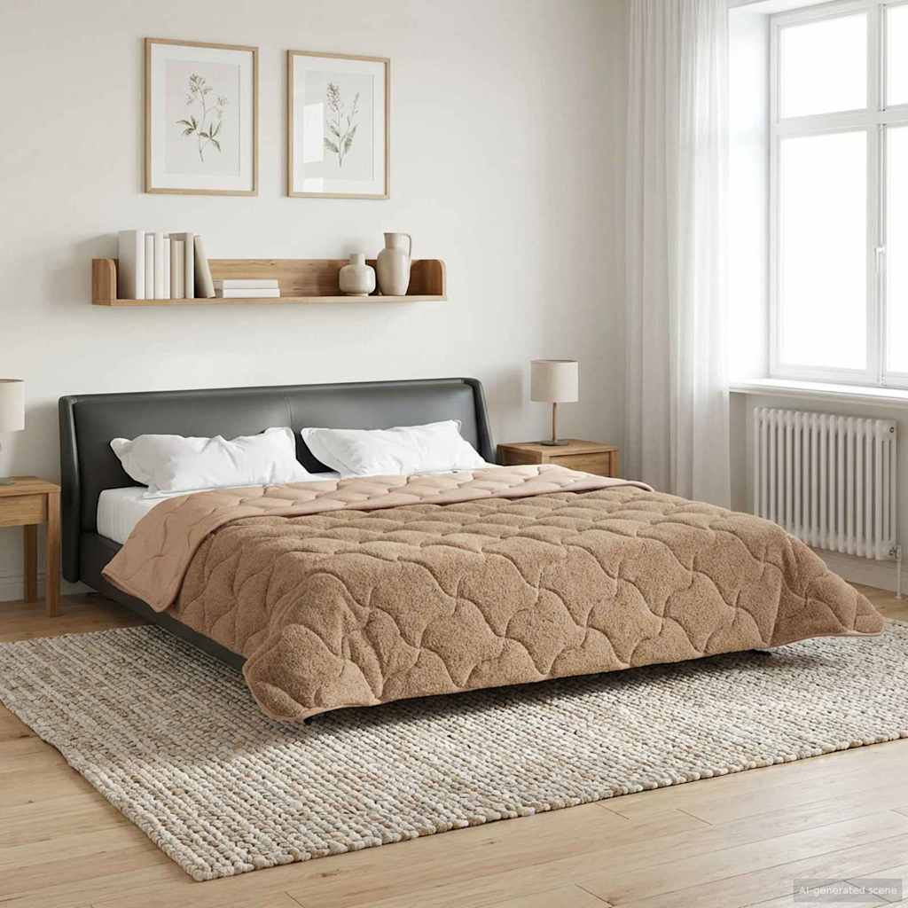 Ganzjahresbettdecke Gepolstert Anthrazit 135 x 200 cm