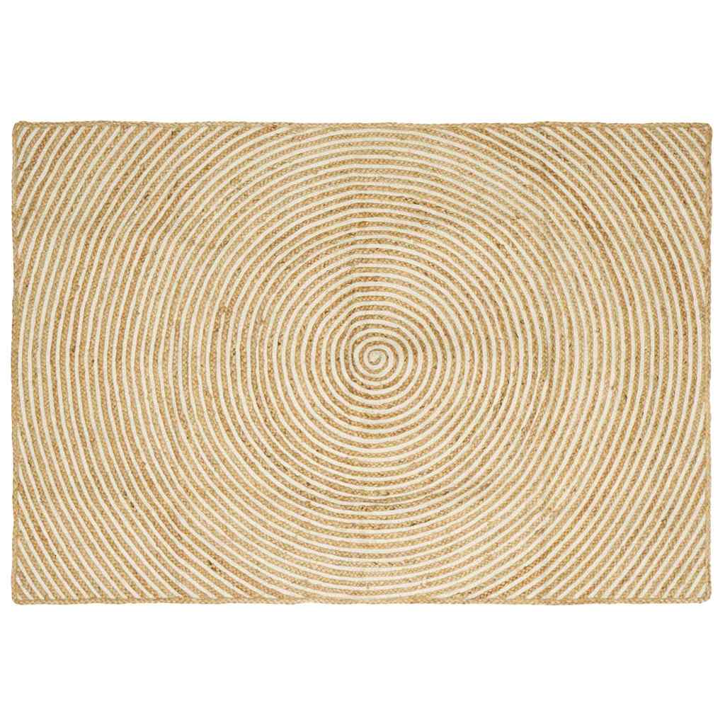 Bereichsteppiche Weiß 60 x 110 cm Jute