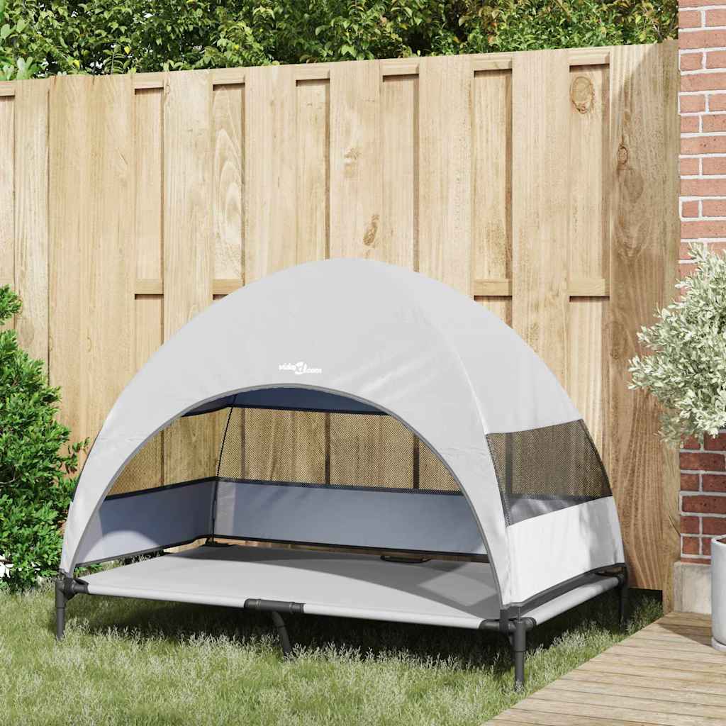 Hochgelegtes Hundebett Hellgrau 127 x 81 x 108 cm