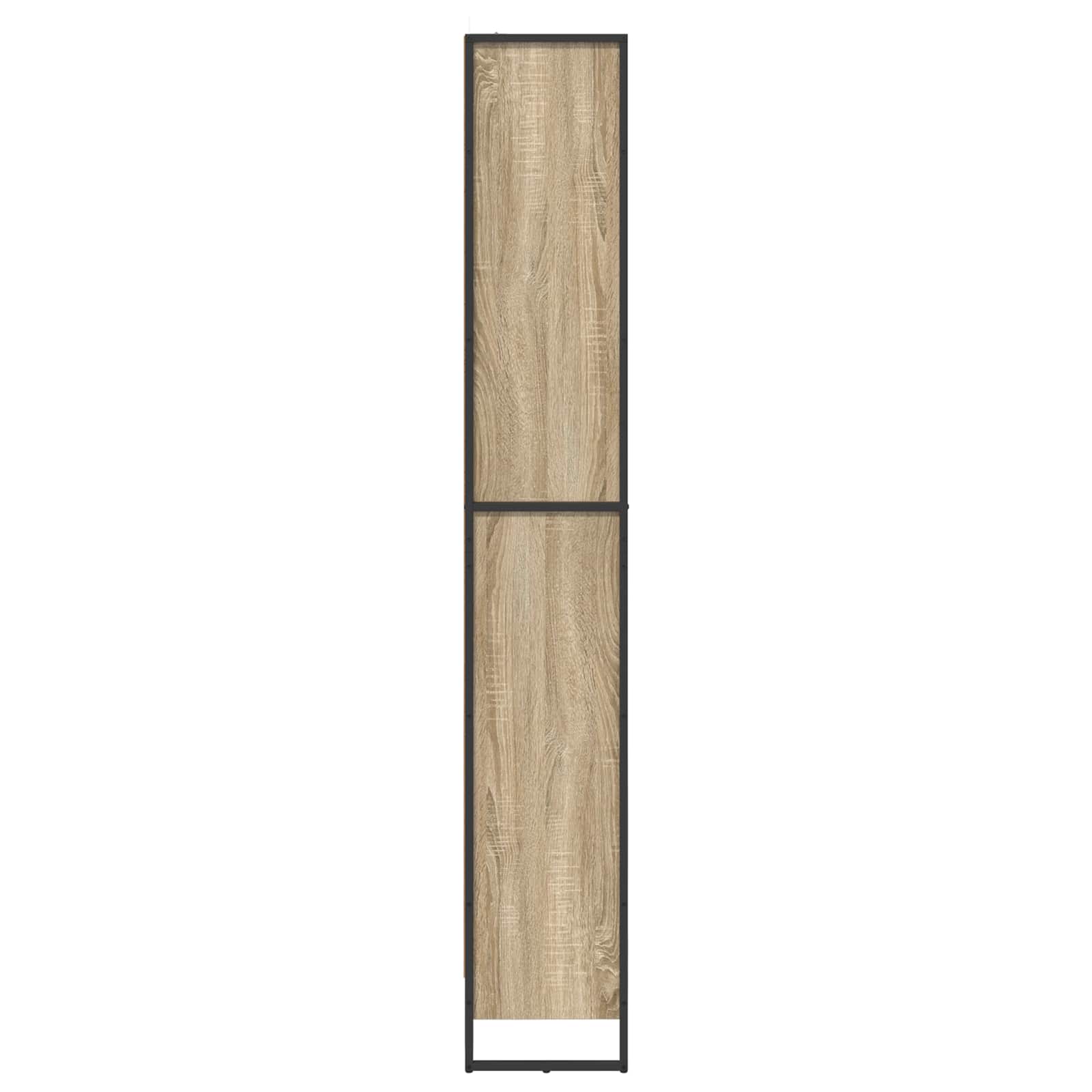 Bücherregal 2 pcs Schwarz Eichen-Optik 60 x 30 x 189,5 cm