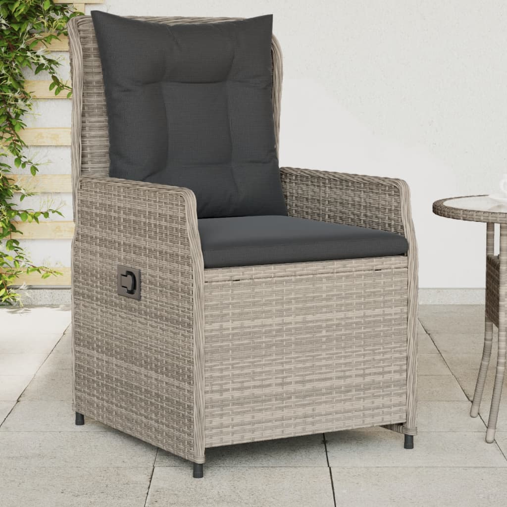 Gartensessel 2 Stk. Verstellbar Schwarz Poly Rattan