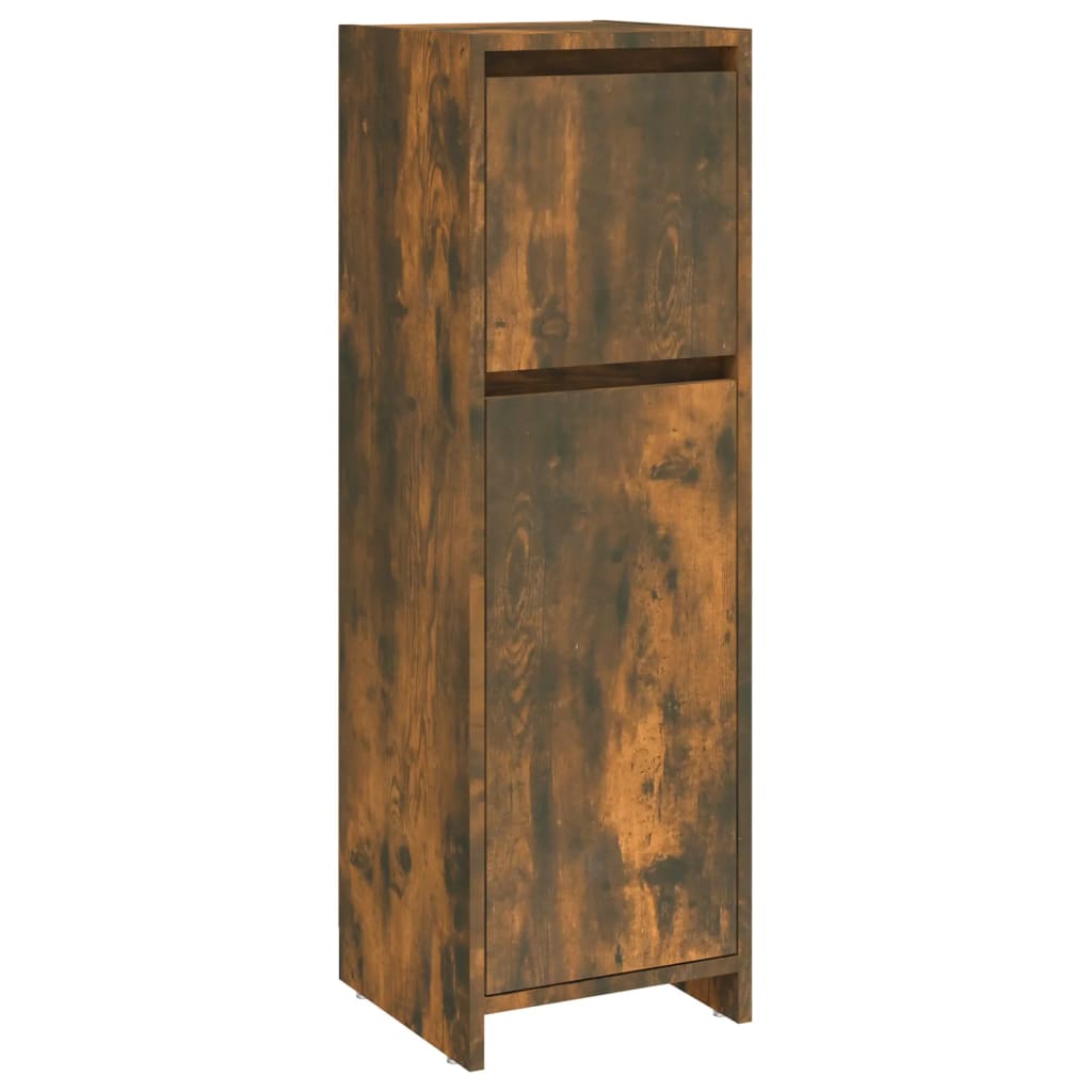 Badezimmerschrank Weiß 30x30x95 cm Holzwerkstoff
