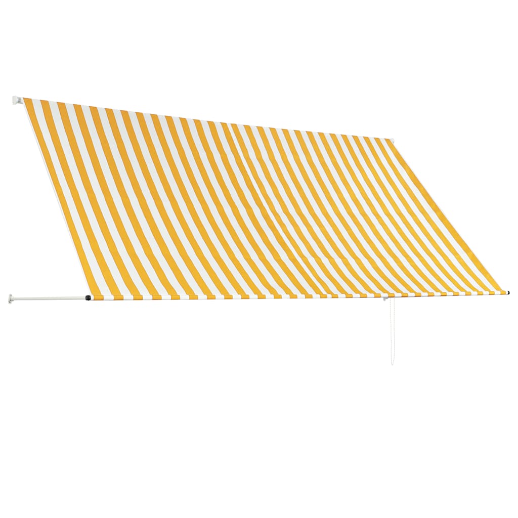 Einziehbare Markise 150×150 cm Blau und Weiß