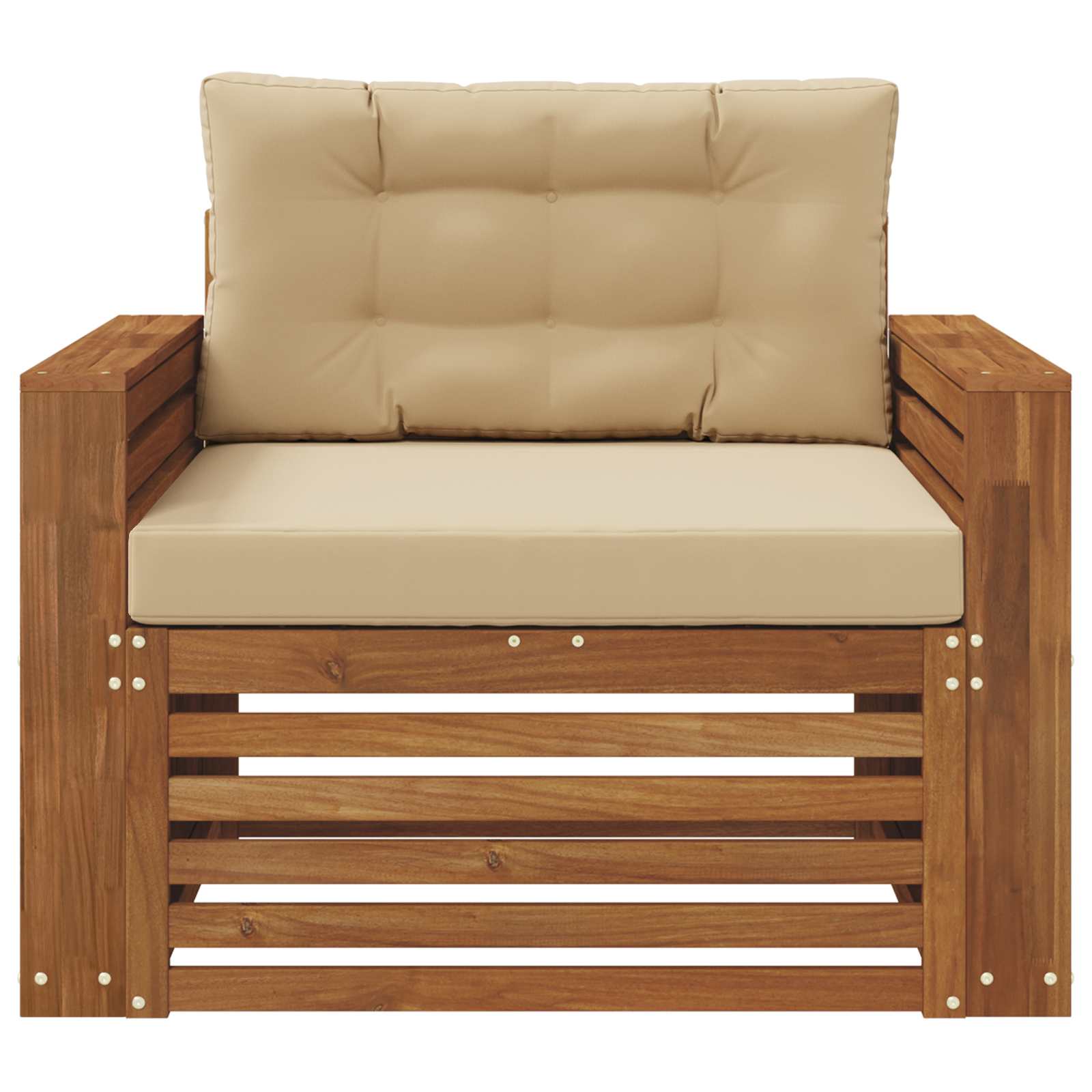 2 Stück Outdoor-Sofa Natur