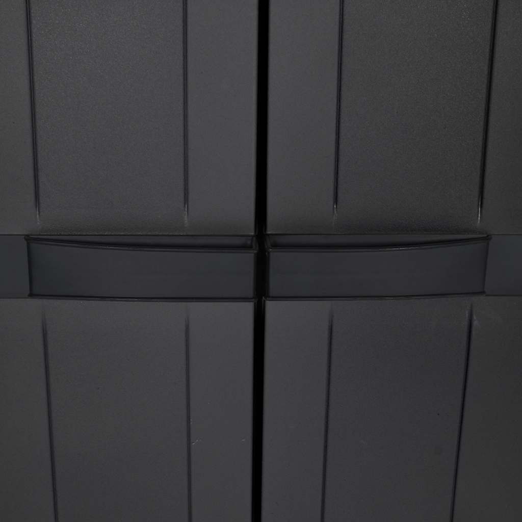 Gartenschrank Grau und Schwarz 65x37x85 cm PP